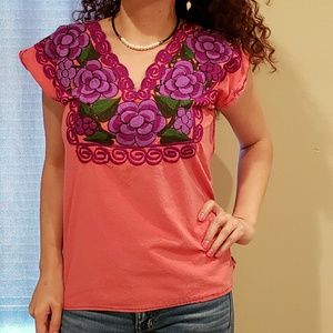 Embroidered Mexican blouse